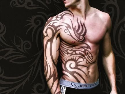 Graet Tribal Tattoos in Man Body