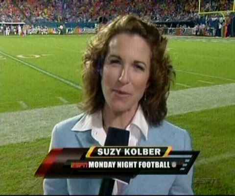 Suzy Kolber had rain hair