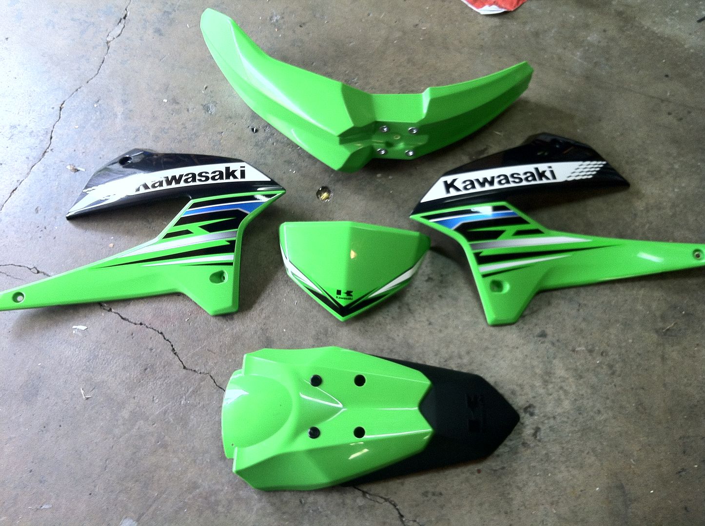 KLX 250s Green Plastics for sale Kawasaki Forums