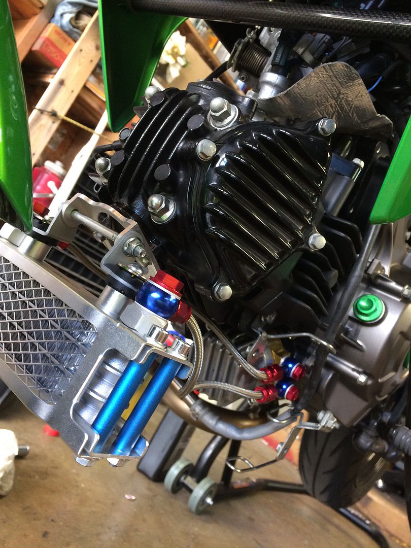 Installed oil cooler | Kawasaki Z125 Forum