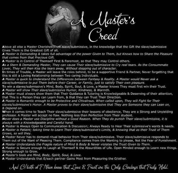 Masters creed