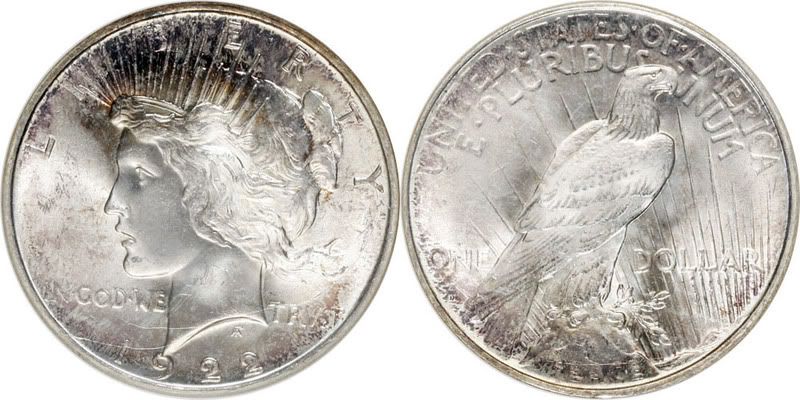 1922-D PEACE DOLLAR NGC. Click here to enlarge. 1925 PEACE DOLLAR NGC