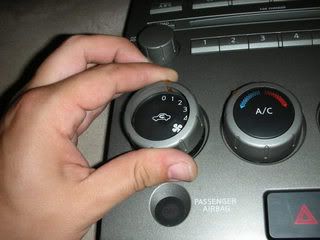 Nissan titan air conditioner knob
