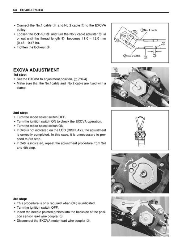 Exhaust Control Valve Actuator adjustment Suzuki GSXR Motorcycle
