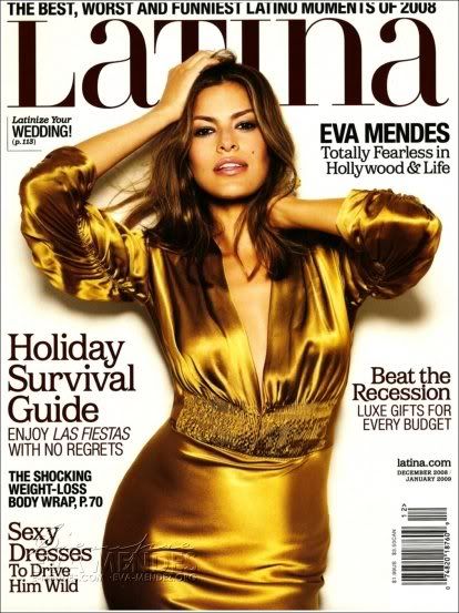 Eva Mendes starts off 2009 by gracing the cover of the January 2009 issue of 