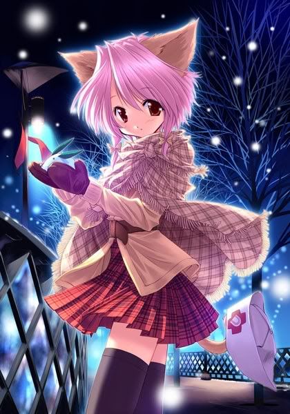 Neko_in_Winter.jpg winter anime image by FrUiTy_RaInBoW12