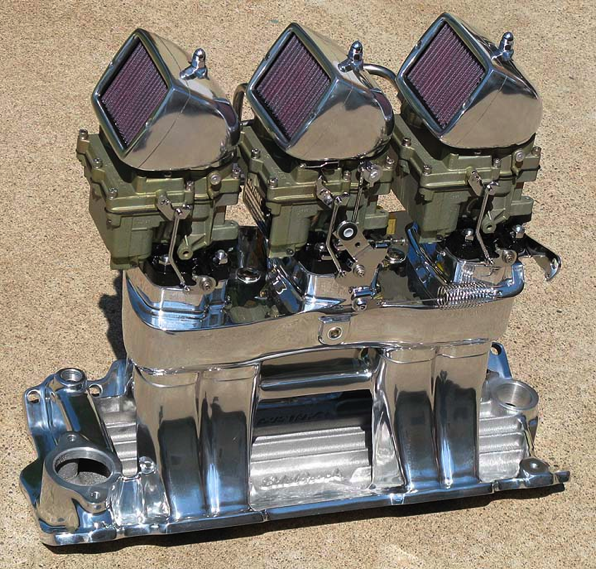 Building a tripower carb upper plenum for a Weiand Tunnel Ram? The H