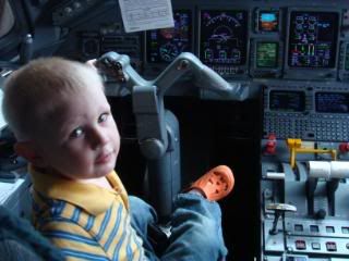 James is flying the plane
