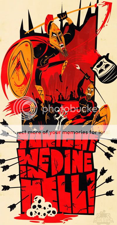 carlos lerma lerms illustration 300 dine in hell poster
