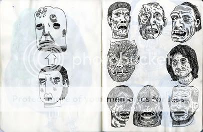 jack teagle sketch book faces