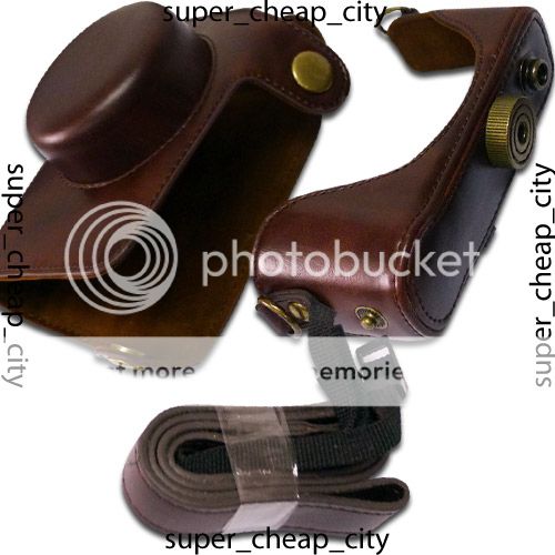 CYA2 Brown PU Leather Case Pouch for Panasonic DMC GF3 GF3  